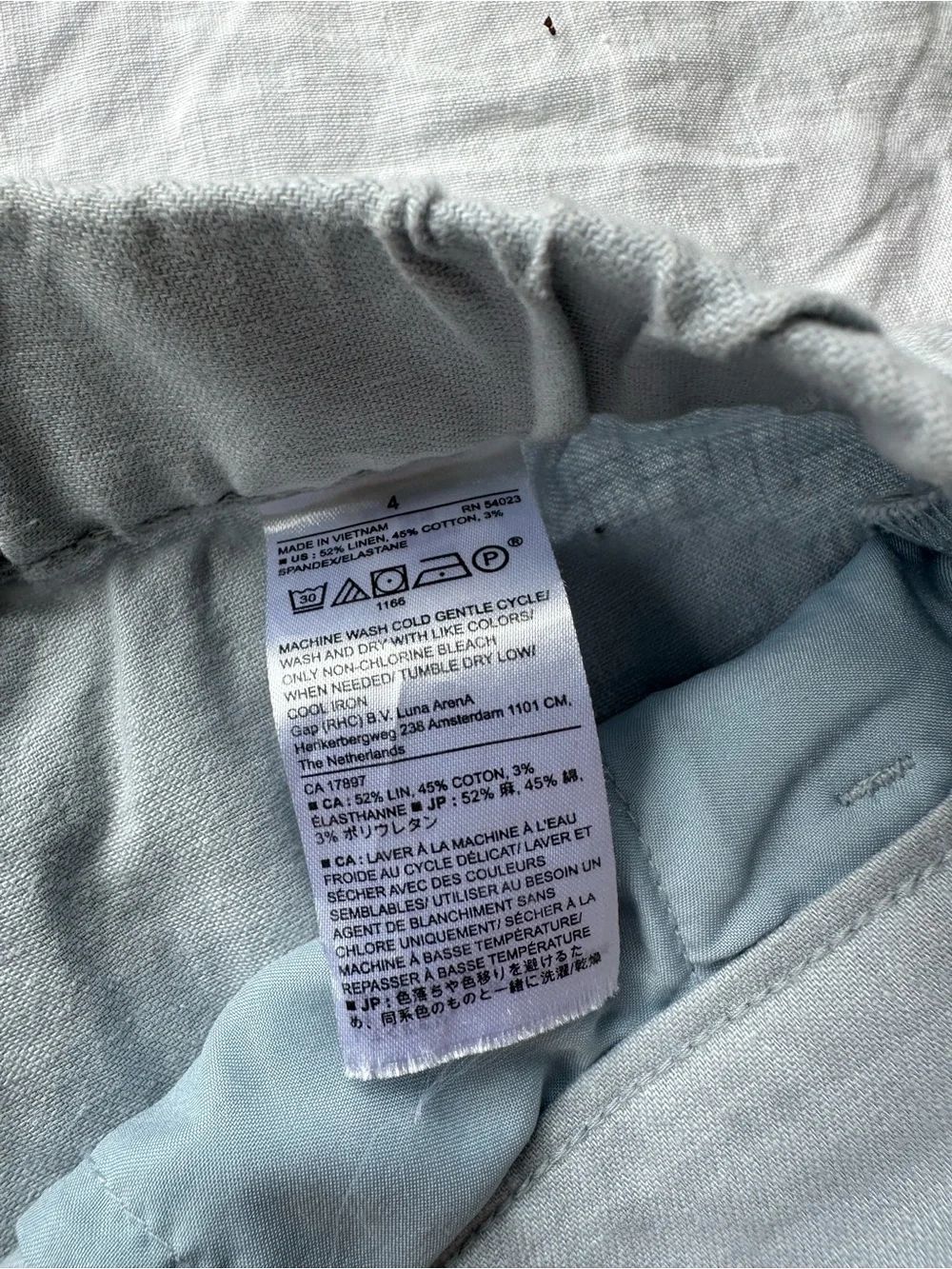 Banana Republic Light Blue Wide-Leg Pants
